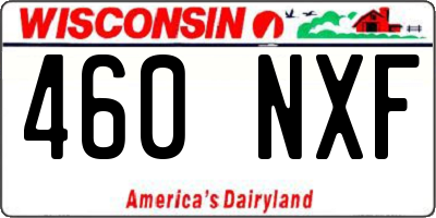 WI license plate 460NXF