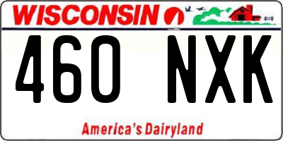 WI license plate 460NXK