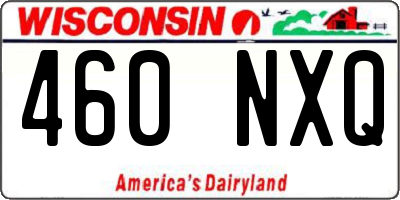 WI license plate 460NXQ