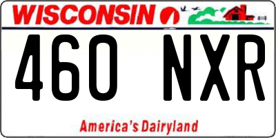 WI license plate 460NXR