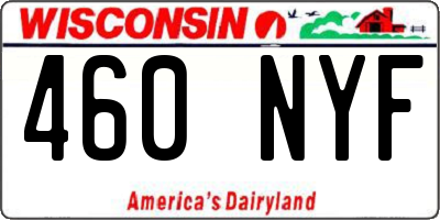 WI license plate 460NYF