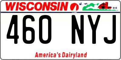 WI license plate 460NYJ