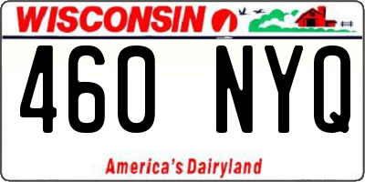WI license plate 460NYQ