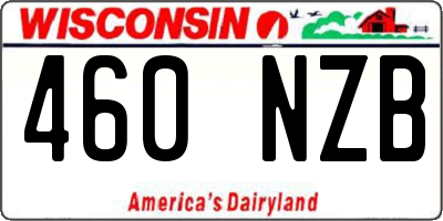 WI license plate 460NZB