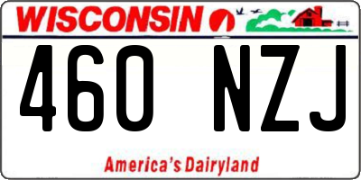 WI license plate 460NZJ