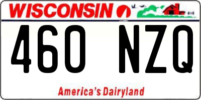 WI license plate 460NZQ