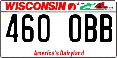 WI license plate 460OBB