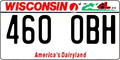 WI license plate 460OBH