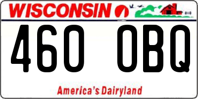WI license plate 460OBQ