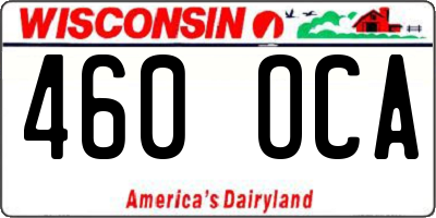 WI license plate 460OCA
