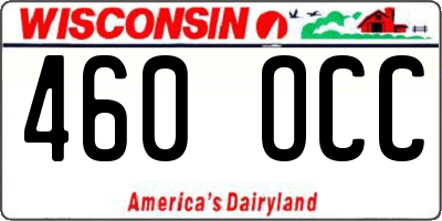 WI license plate 460OCC