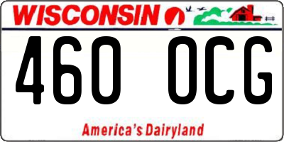 WI license plate 460OCG