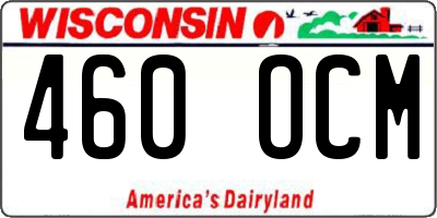 WI license plate 460OCM