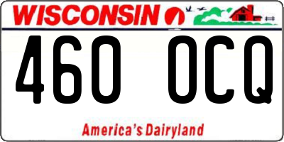 WI license plate 460OCQ