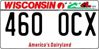 WI license plate 460OCX