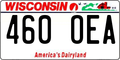 WI license plate 460OEA