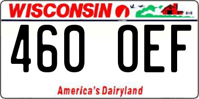 WI license plate 460OEF