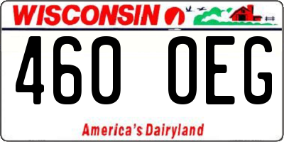 WI license plate 460OEG