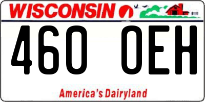 WI license plate 460OEH