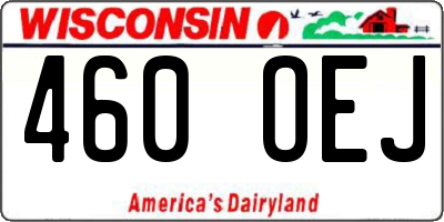 WI license plate 460OEJ