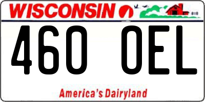 WI license plate 460OEL