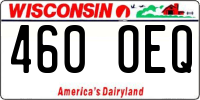 WI license plate 460OEQ