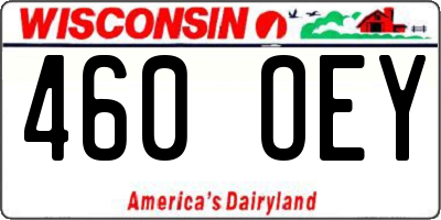 WI license plate 460OEY