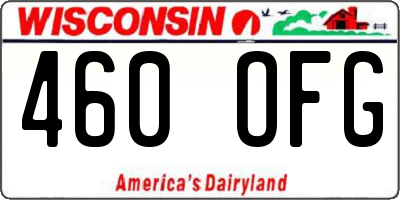 WI license plate 460OFG