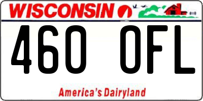 WI license plate 460OFL