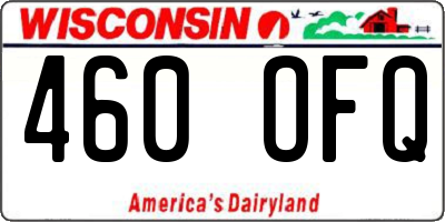 WI license plate 460OFQ