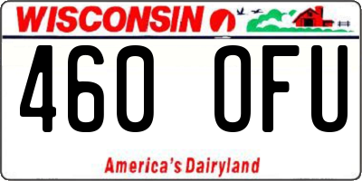 WI license plate 460OFU