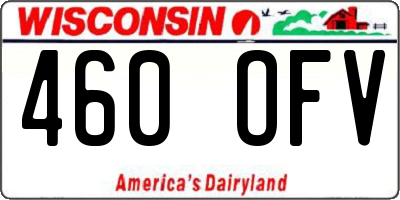 WI license plate 460OFV