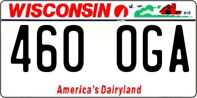 WI license plate 460OGA