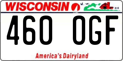 WI license plate 460OGF