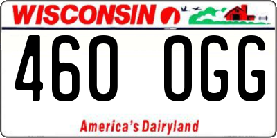 WI license plate 460OGG