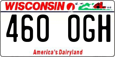 WI license plate 460OGH