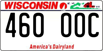 WI license plate 460OOC