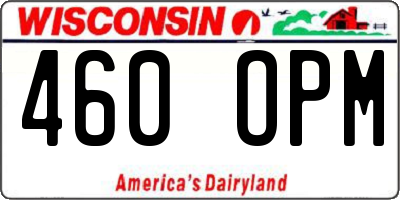 WI license plate 460OPM