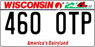 WI license plate 460OTP
