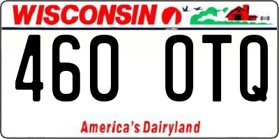 WI license plate 460OTQ