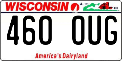 WI license plate 460OUG