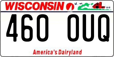 WI license plate 460OUQ