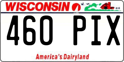 WI license plate 460PIX
