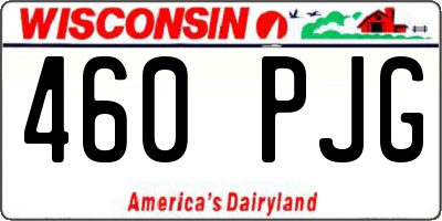 WI license plate 460PJG