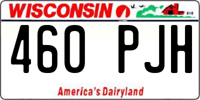 WI license plate 460PJH