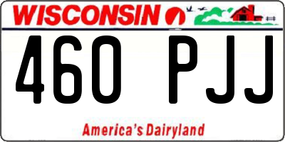 WI license plate 460PJJ
