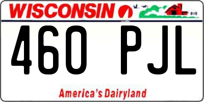 WI license plate 460PJL
