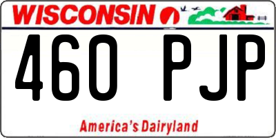 WI license plate 460PJP
