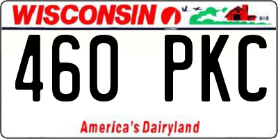 WI license plate 460PKC