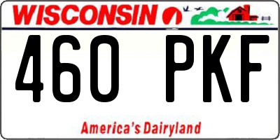 WI license plate 460PKF